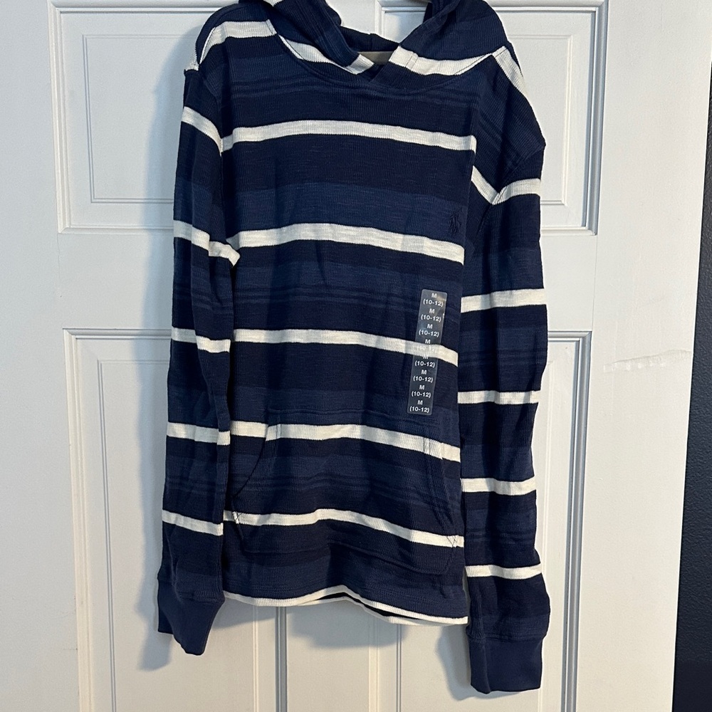 Polo by Ralph Lauren Kids Striped Navy and White Hoodie